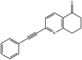 2-(2-PHENYLETHYNYL)-7,8-DIHYDRO-6H-QUINOLIN-5-ONE 结构式