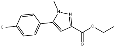 乙基-N-甲基-5-(4-氯苯基)-吡唑-3-羧酸酯 结构式