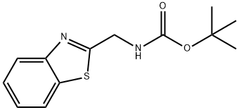 N-(1,3-苯并噻唑-2-基甲基)氨基甲酸叔丁基酯 结构式