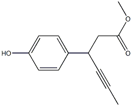 3-(4-羟基苯基)-4-炔-己酸甲酯 结构式