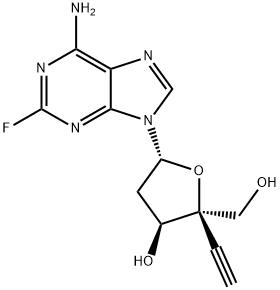 2'-脱氧-4'-C-乙炔基-2-氟腺苷 结构式