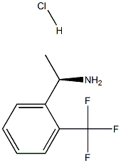 (R)-1-(2-(三氟甲基)苯基)乙烷胺盐酸盐 结构式