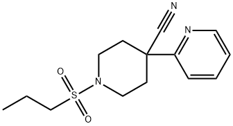 1-(Propylsulfonyl)-4-(pyridin-2-yl)piperidine-4-carbonitrile 结构式