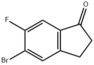 5-溴-6-氟-2,3-二氢-1H-茚-1-酮 结构式