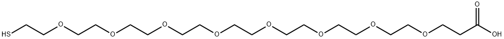 1-巯基-3,6,9,12,15,18,21,24-八氧杂二十七烷-27-酸 结构式