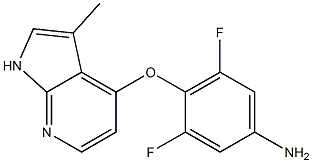 BenzenaMine, 3,5-difluoro-4-[(3-Methyl-1H-pyrrolo[2,3-b]pyridin-4-yl)oxy]- 结构式