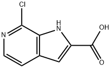 7-氯-1H-吡咯并[2,3-C]吡啶-2-羧酸 结构式