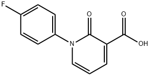 3-PYRIDINECARBOXYLIC ACID, 1-(4-FLUOROPHENYL)-1,2-DIHYDRO-2-OXO- 结构式