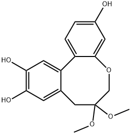 7,8-二氢-7,7-二甲氧基-6H-二苯并[B,D]氧杂环辛三烯-3,10,11-三醇 结构式