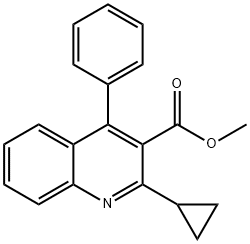 2-Cyclopropyl-4-phenyl-3-quinolinecarboxylic Acid Methyl Ester 结构式