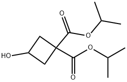 3-羟基-环丁烷-1,1-二甲酸二异丙酯 结构式