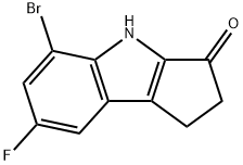 5-溴-7-氟-1,2-二氢环戊二烯并[B]吲哚-3(4H)-酮 结构式