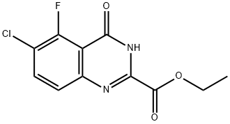 2-Quinazolinecarboxylic acid, 6-chloro-5-fluoro-3,4-dihydro-4-oxo-, ethyl ester 结构式