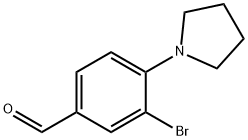 3-溴-4-(吡咯烷-1-基)苯甲醛 结构式