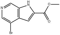 4-溴-1H-吡咯并[2,3-C]吡啶-2-甲酸甲酯 结构式