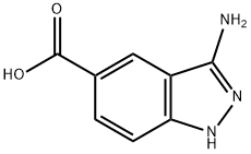3-氨基-1氢-吲唑-5-羧酸 结构式