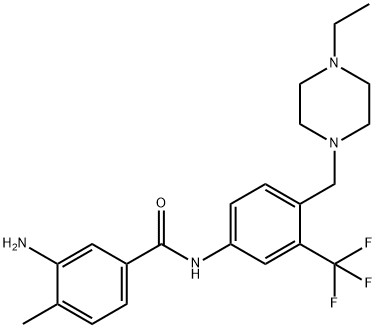 3-氨基-N-[4-[(4-乙基-1-哌嗪基)甲基]-3-(三氟甲基)苯基]-4-甲基苯甲酰胺 结构式