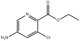 5-氨基-3-氯吡啶-2-甲酸乙酯 结构式
