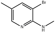 3-溴-N,5-二甲基吡啶-2-胺 结构式