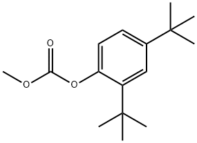 2,4-二叔丁基苯酚甲酸甲酯 结构式