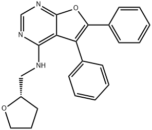 5,6-二苯基-N-[[(2S)-四氢-2-呋喃基]甲基]呋喃并[2,3-D]嘧啶-4-胺 结构式