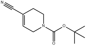 4-氰基-5,6-二氢吡啶-1(2H)-羧酸叔丁酯 结构式