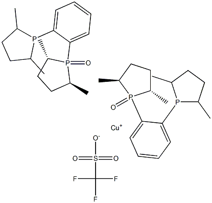双[(2R,5R)-1-(2-[(2R,5R)-2,5-二甲基磷-1-基]苯基)-2,5-二甲基磷 1-氧化物]铜(I) 三氟甲烷磺酸盐 结构式