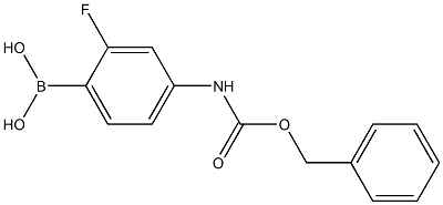 4-(苄氧羰基氨基)-2-氟苯硼酸 结构式