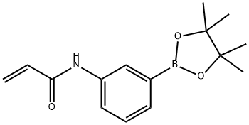 3-丙烯酰胺基苯硼酸频呐醇酯 结构式