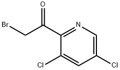 2-溴-1-(3,5-二氯-2-吡啶基)乙酮 结构式