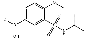 (3-(N-异丙基氨磺酰)-4-甲氧苯基)硼酸 结构式