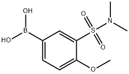 (3-(N,N-二甲基氨磺酰)-4-甲氧苯基)硼酸 结构式