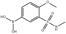 (4-甲氧基-3-(N-甲基氨磺酰)苯基)硼酸 结构式