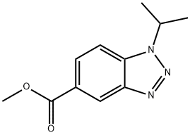 1-异丙基-1,2,3-苯并三唑-5-羧酸甲酯 结构式