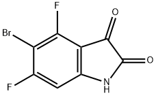 5-溴-4,6-二氟-2,3-二氢-1H-吲哚-2,3-二酮 结构式