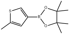 4,4,5,5-四甲基-2-(5-甲基噻吩-3-基)-1,3,2-二氧杂硼杂环戊烷 结构式