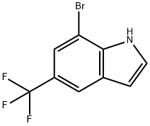 7-溴-5-三氟甲基-吲哚 结构式