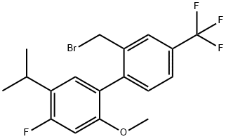 2'-(溴甲基)-4-氟-5-异丙基-2-甲氧基-4'-(三氟甲基)-1,1'-二苯 结构式