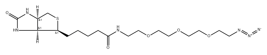 N-[2-[2-[2-(2-叠氮乙氧基)乙氧基]乙氧基]乙基]生物素胺 结构式