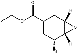 (1S,5R,6R)-5-Hydroxy-7-oxabicyclo[4.1.0]hept-3-ene-3-carboxylic Acid Ethyl Ester 结构式