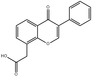 2-(4-氧代-3-苯基-4H-苯并吡喃-8-基)乙酸 结构式