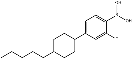 [4-(4-戊基环己基)-2-氟苯基]硼酸 结构式