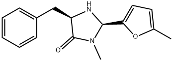 (2R,5R)-5-苄基-3-甲基-2-(5-甲基-2-呋喃基)-4-咪唑烷酮 结构式
