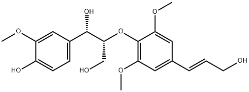 (1S,2R)-1-(4-羟基-3-甲氧基苯基)-2-[4-[(1E)-3-羟基-1-丙烯基]-2,6-二甲氧基苯氧基]-1,3-丙二醇 结构式