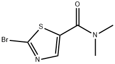 2-溴-N,N-二甲基-5-噻唑甲酰胺 结构式