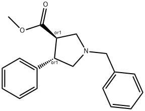 Methyl DL-1-benzyl-4-phenylpyrrolidine-3-carboxylate 结构式