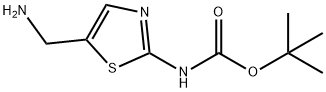 tert-butyl 5-(aMinoMethyl)thiazol-2-ylcarbaMate 结构式