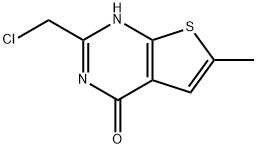 2-氯甲基-6-甲基-噻吩并[2,3-D]嘧啶-4(3H)-酮 结构式