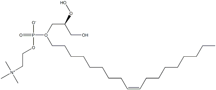 1-O-(9Z)OCTADECENYL-2-HYDROXY-SN-GLYCERO-3-PHOSPHOCHOLINE;C18:1 LYSO PAF 结构式