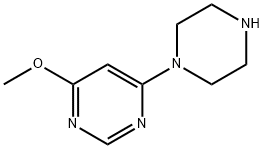 4-甲氧基-6-(1-哌嗪基)嘧啶盐酸盐 结构式